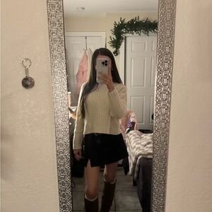 Cream Knit American Eagle Sweater